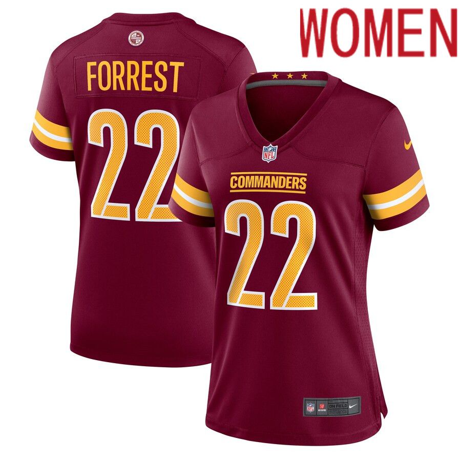 Women Washington Commanders #22 Darrick Forrest Nike Burgundy Game Player NFL Jersey